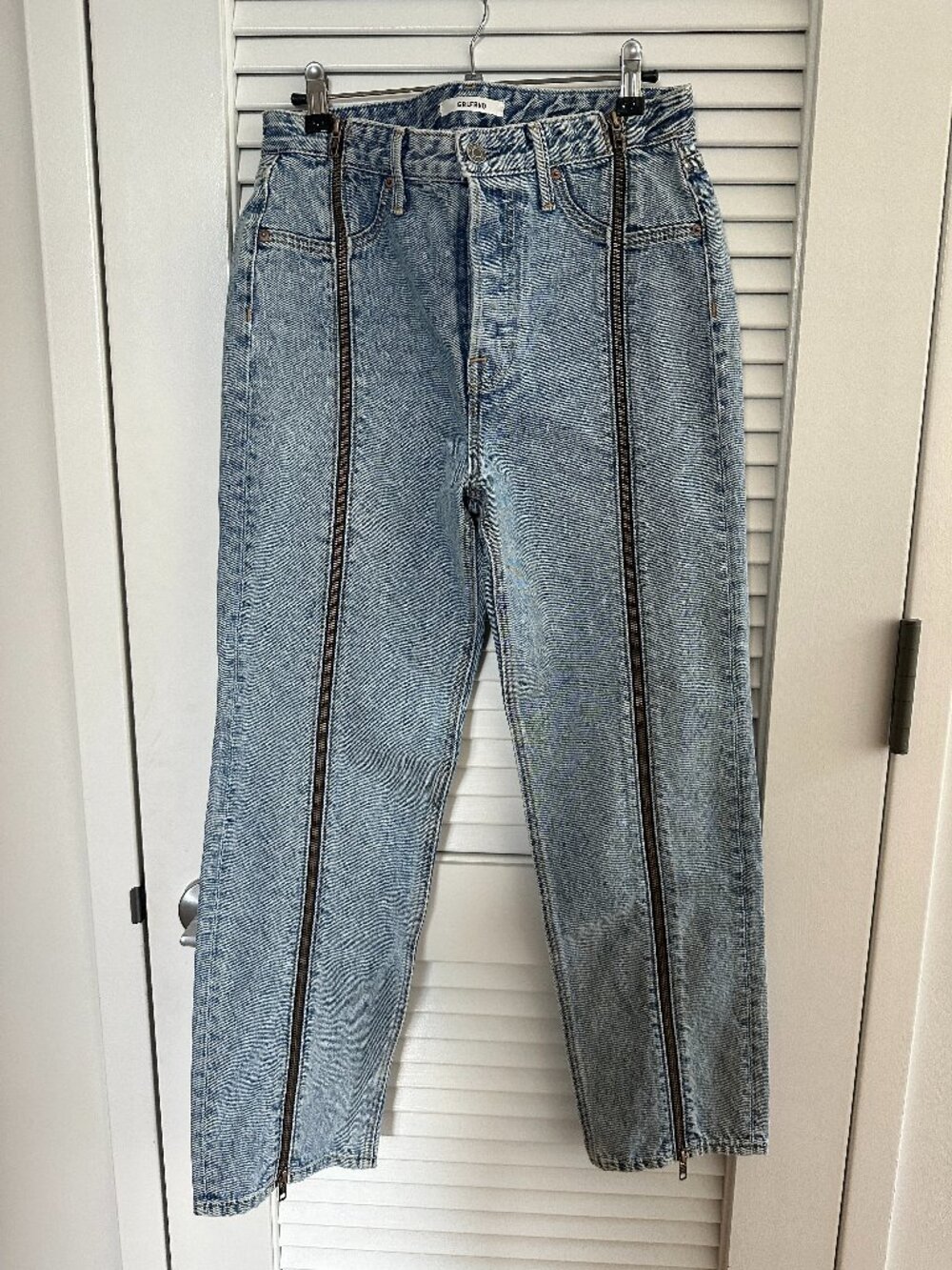 GRLFRND Andrea Zipper Front Jeans NWT